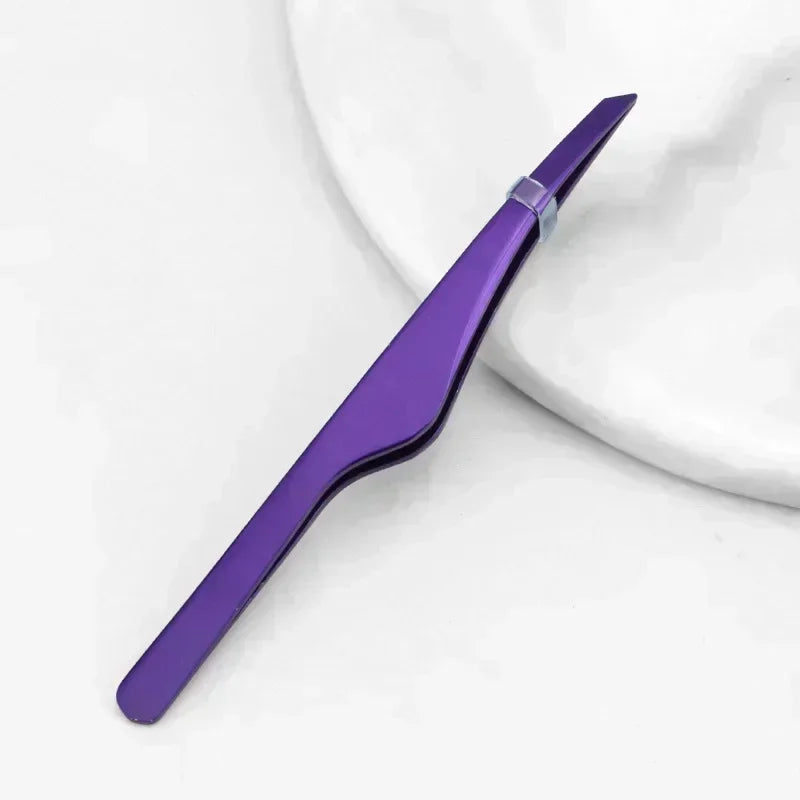 Hair Removal Tweezers Stainless Steel Eyebrow Tweezers Slant Tip Point Tip Flat Tip Rose Gold Silver Black Cosmetic Makeup Tools