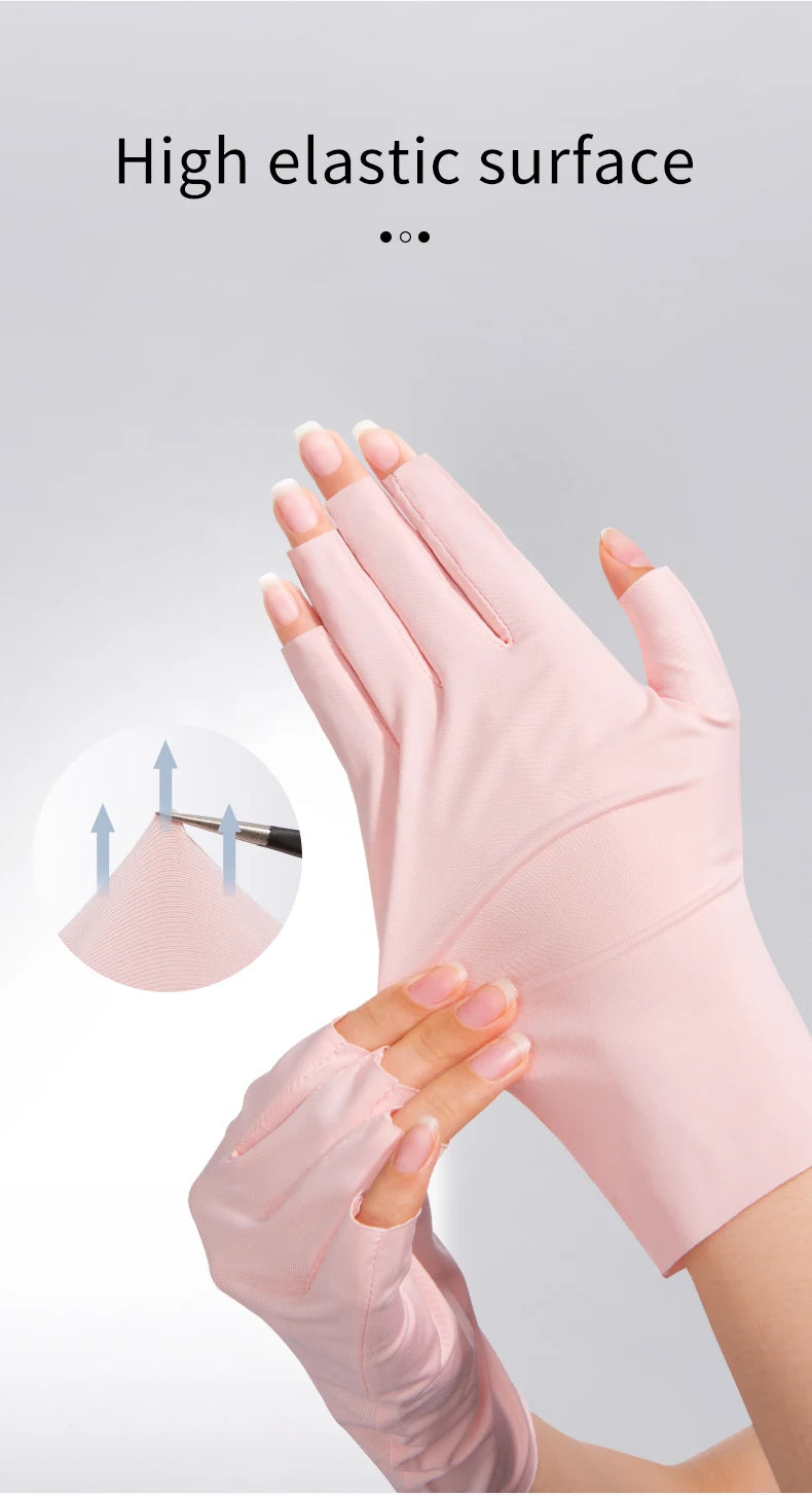 Nail Art Glove UV Protection Glove 3 Colors Anti-UV Radiation Protection Gloves Protecter For Nail Art Gel Led Lamp Manicure Too