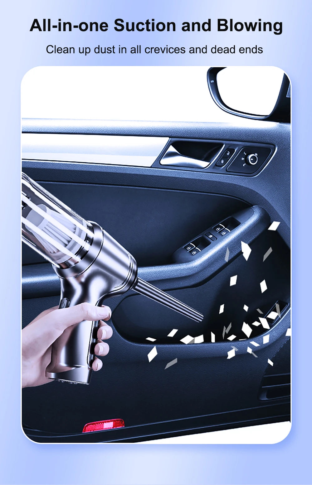 Portable Car Vacuum Cleaner 95000PA Wireless Handheld Vacuum Cleaner Powerful Mini Home Car Cordless Vacuum Cleaner Blower