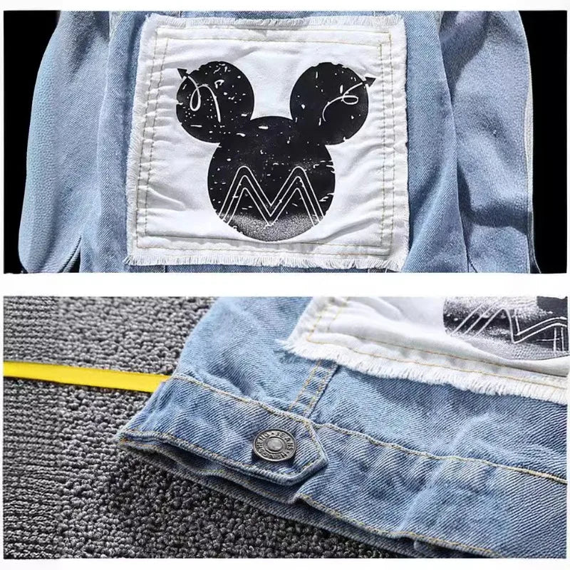 Mickey Minnie Q001 Jeansjacke lässig - Denim, Gr.1-12