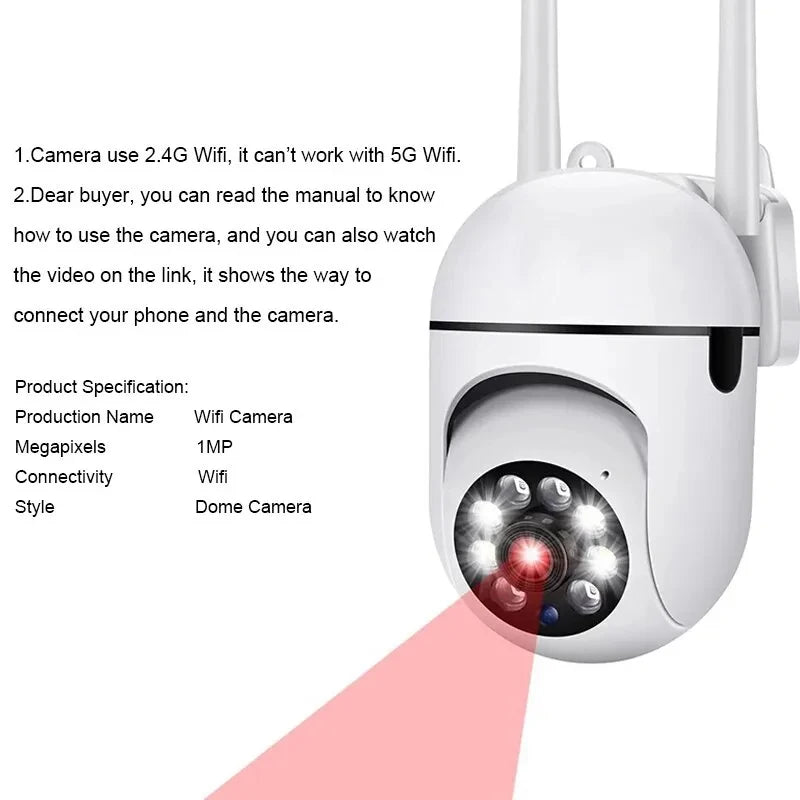 Überwachungskamera 2025: 3MP WiFi Camera Home PTZ IP - Color Night Audio Wireless Surveillance Auto Tracking Collection