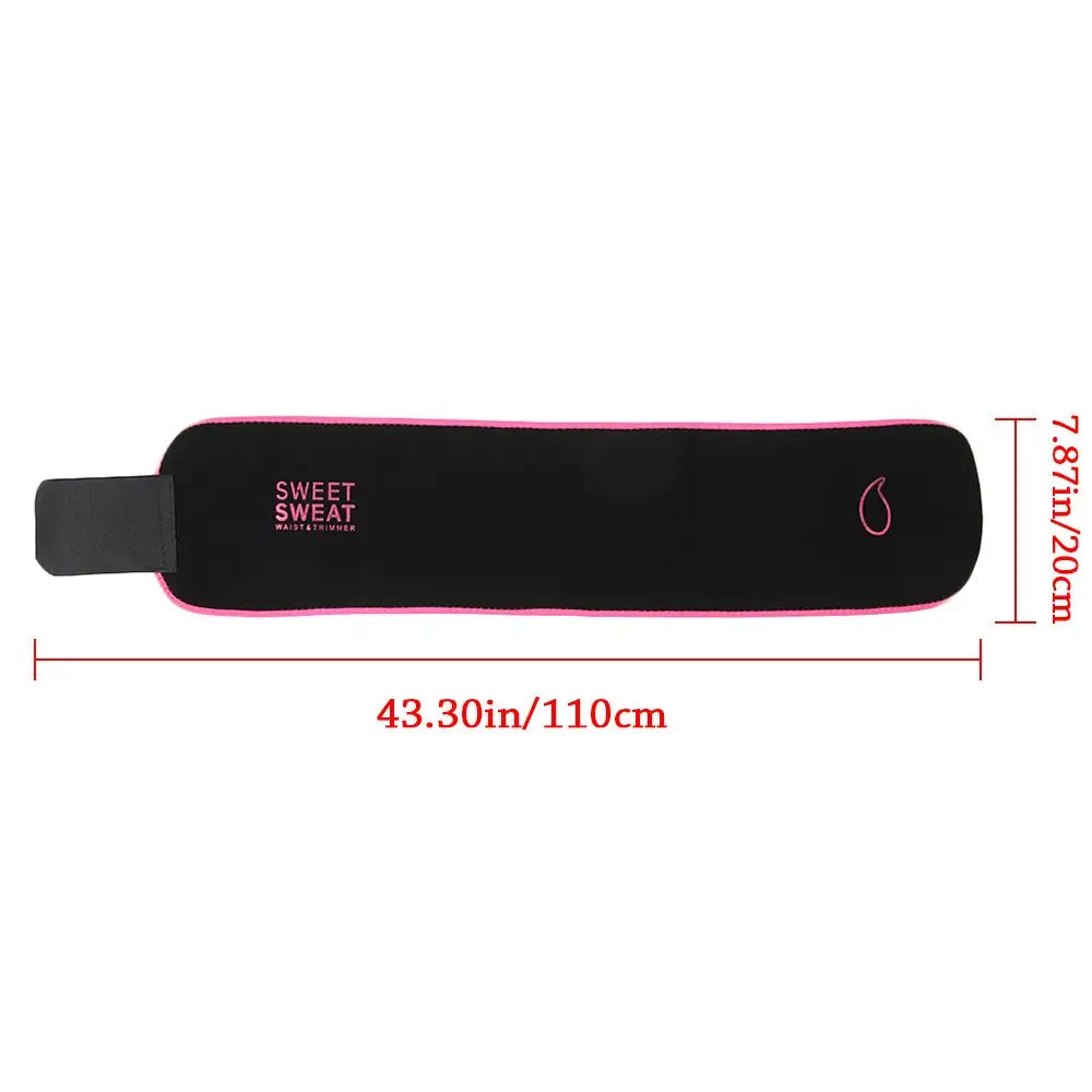 SWEET SWEAT Women Slimming Belt Fitness Corset Waist Support Adjustable Sweat Waist Trainer Body Shaper Lumbar Belt