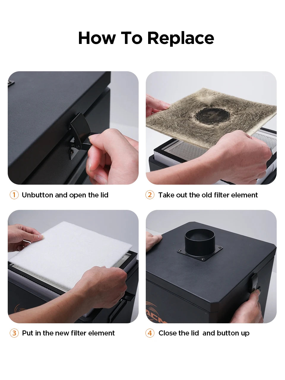 ACMER AP220 Geräuscharmer Luftreiniger - 210 M3h 3Schicht Filter by Golden Bridge Store