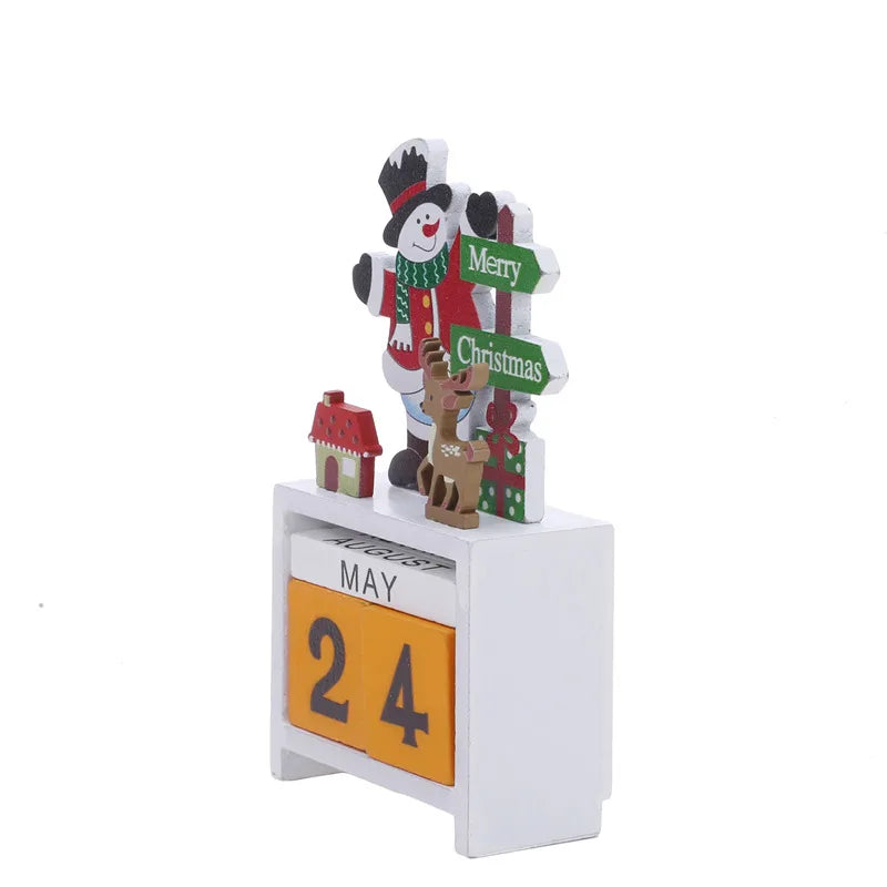 CN Adventskalender Holz Countdown - Kapazität 24 Tage, Größe 15x20 cm