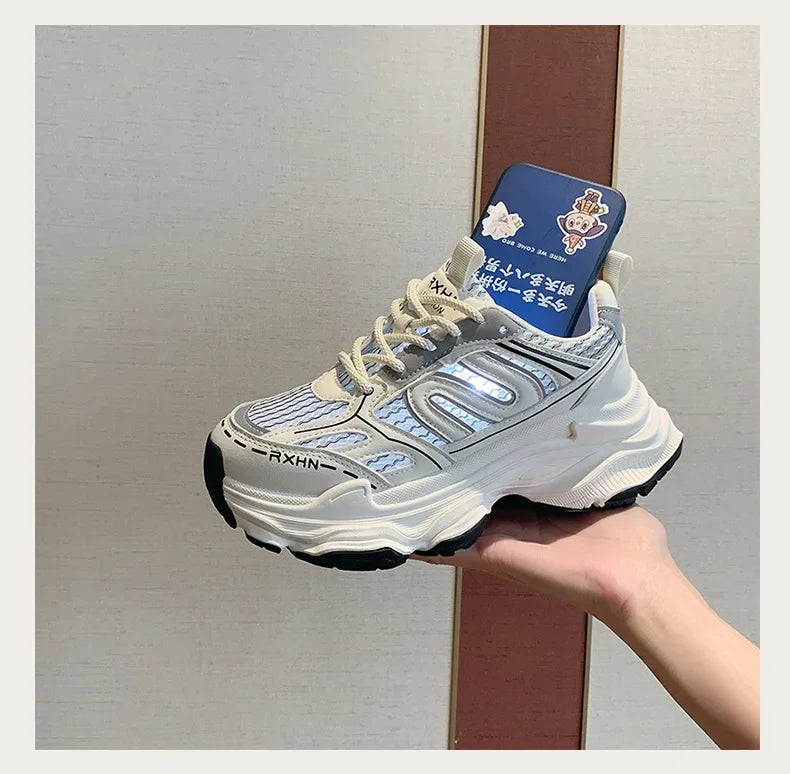 YBQJOO Sneaker Atmungsaktiv - Größe 36-41 Sohle Gummi