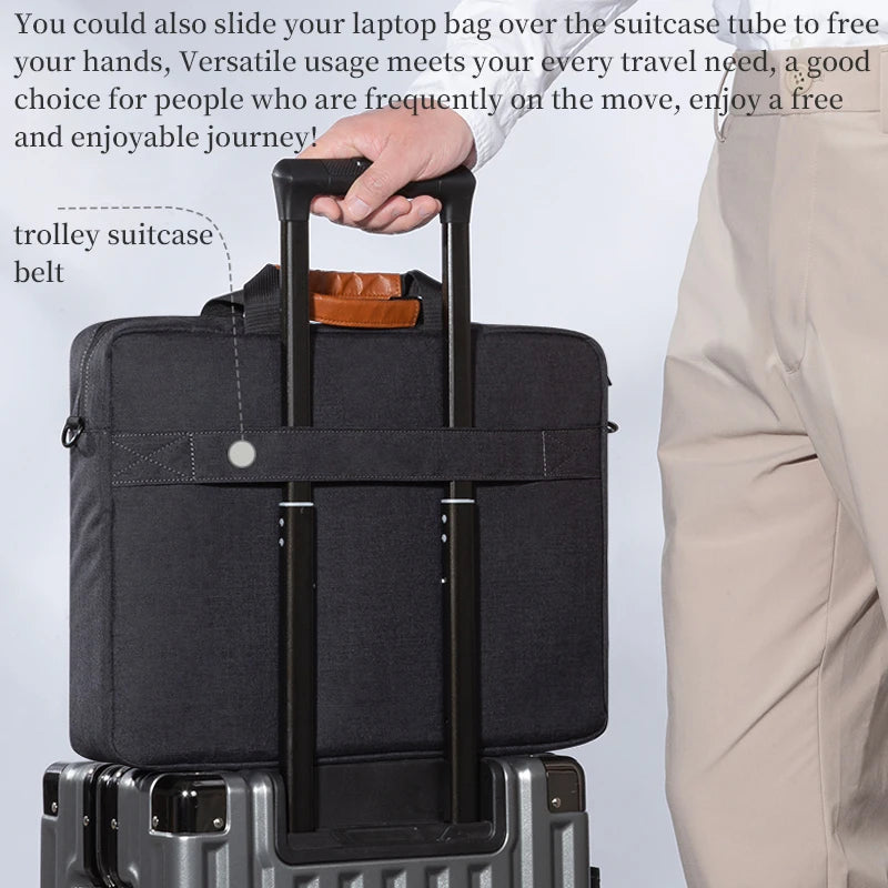 WOMT Umhängetasche Business - 15,6 Zoll Polyester Kompakt