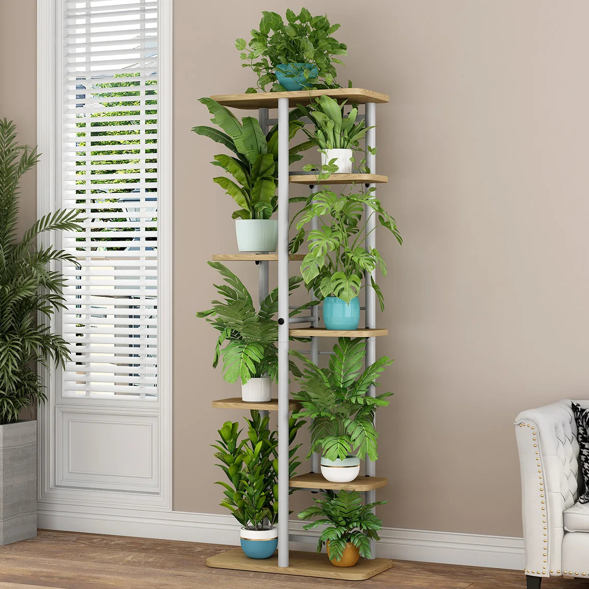 TWISTER.CK Pflanzenständer Metall Mehrstufig Eckdesign