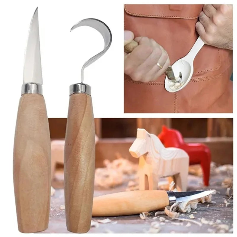 LETIITTGOO Holzschnitzmesser - Edelstahl Klinge 1 Stück