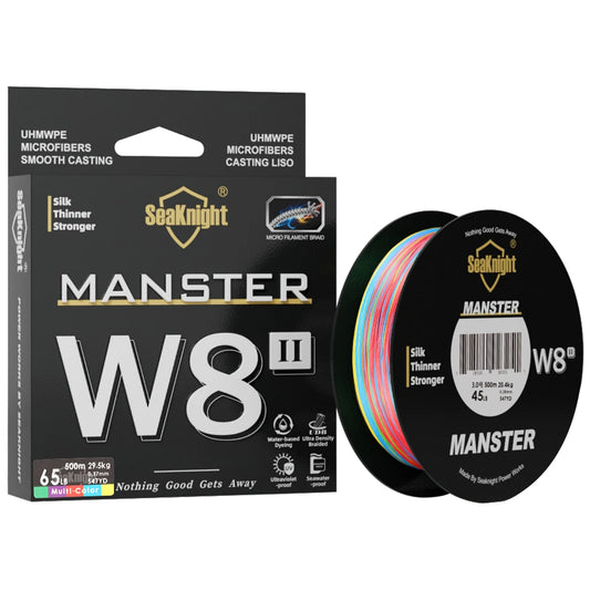 SeaKnight Brand W8 II Series Fishing Line 8 Strands 500m 300m anti-UV anti-saltwater Coating, Multifilament PE Line Braided Wire