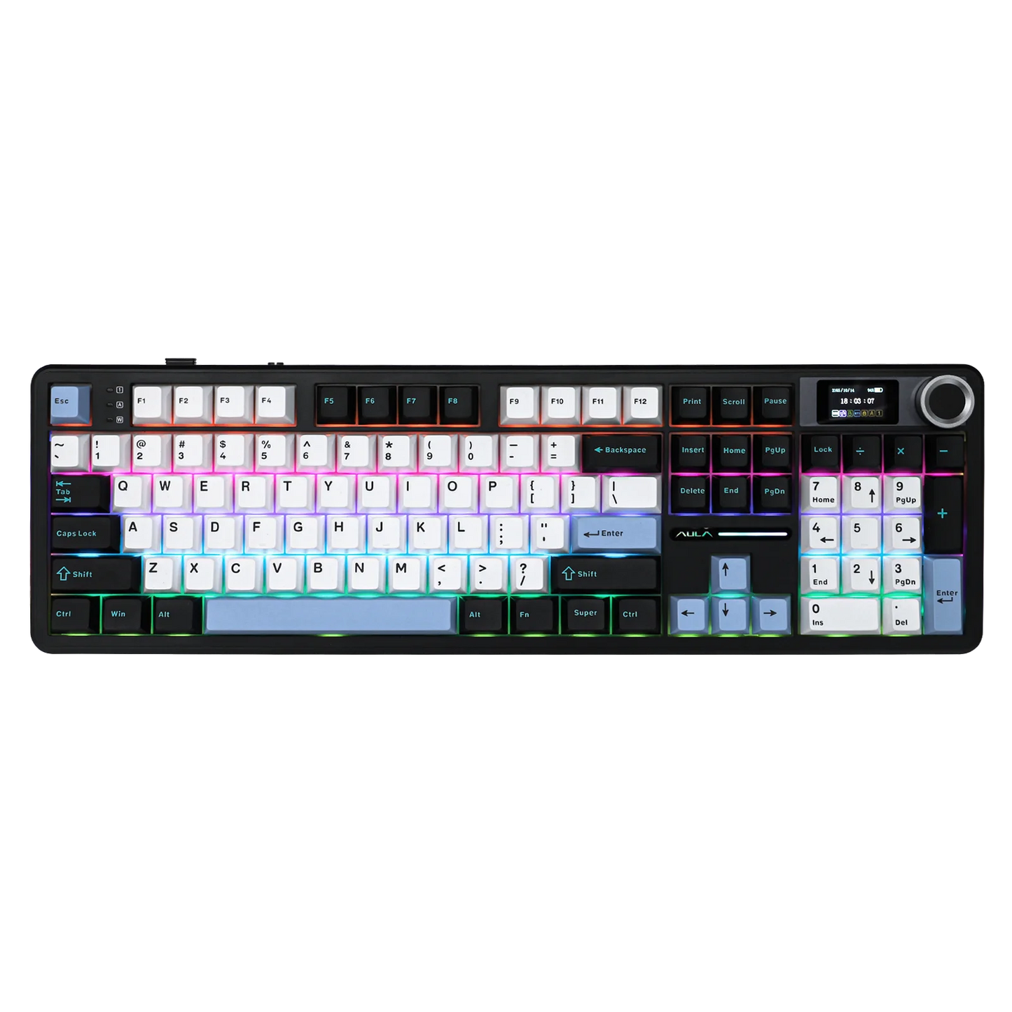 Gaming-Tastatur 2025: EPOMAKER X AULA F108 PRO Full Size 100% ANSI Layout - Hot Swap Wired/2.4GHz/Bluetooth Wireless Mechanical Keyboard RGB Backlight Collection