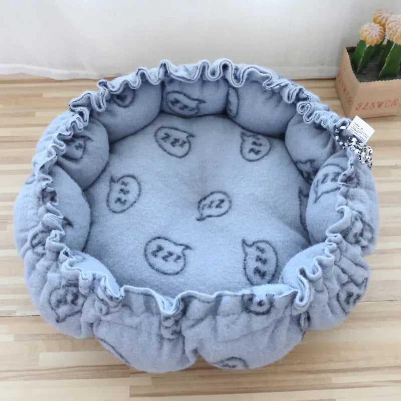 Rundes Katzen Bett 2025 - Plüsch Haus Langes Haustier Bett - Katzen Kissen Hunde Matte Warm Home Waschbar Hunde Sofa Weich Pet Accessories