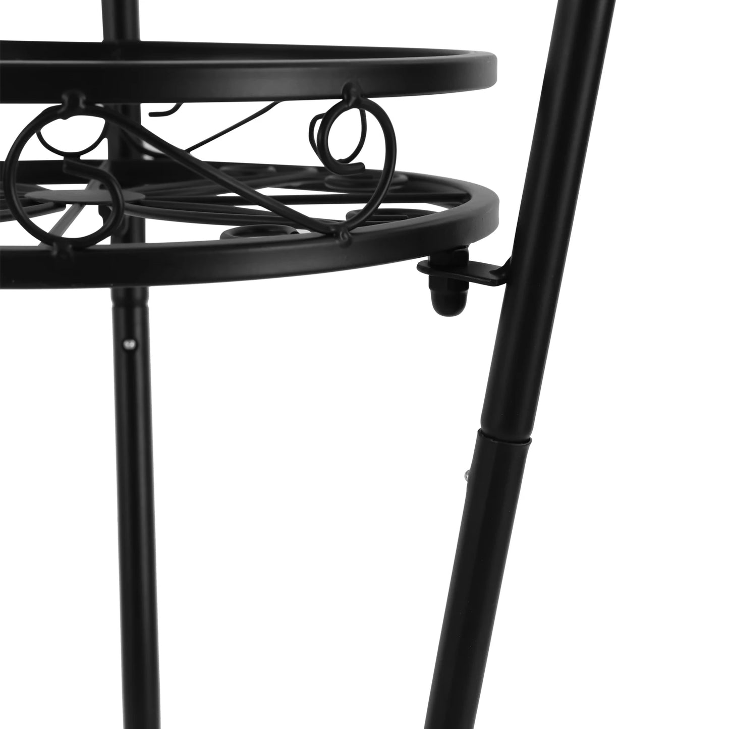 BlumenMeister Blumenständer 3-stöckig Metall Schwarz