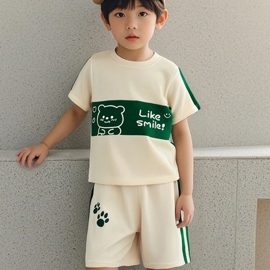 Children's Sets Kids Clothes Boys Girl Top +short 2pcs Short sleeve Baby Striped Clothing Toddler Tee Tracksuits Fashion Outfits