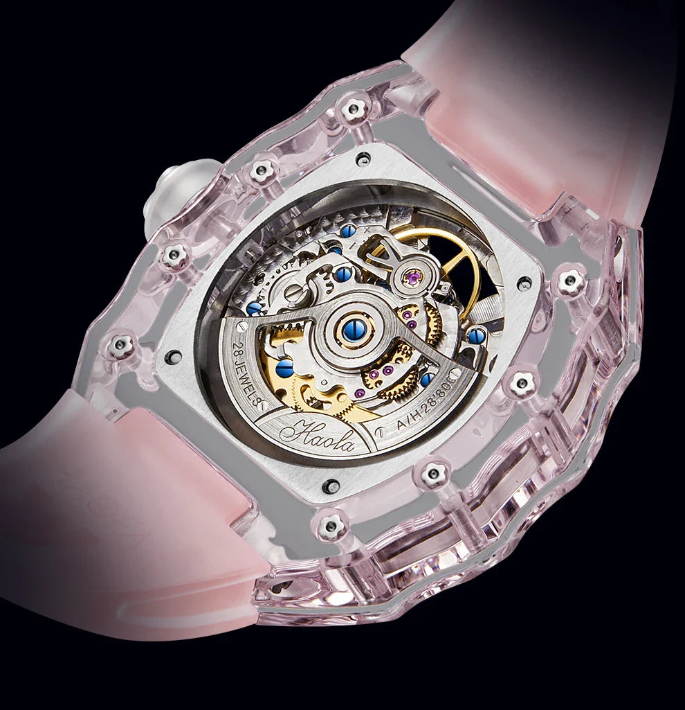 Haofa luminous crystal watch automatic mechanical timepiece