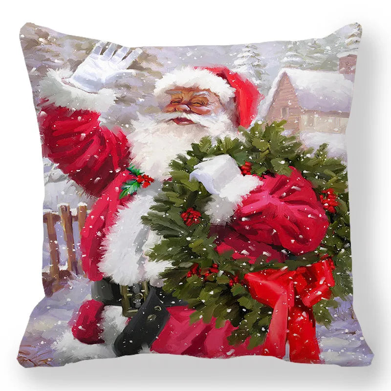 2025 New Year Christmas pillow case 30*50cm,40*40cm,45x45cm, cushion cover home Christmas decoration pillow case