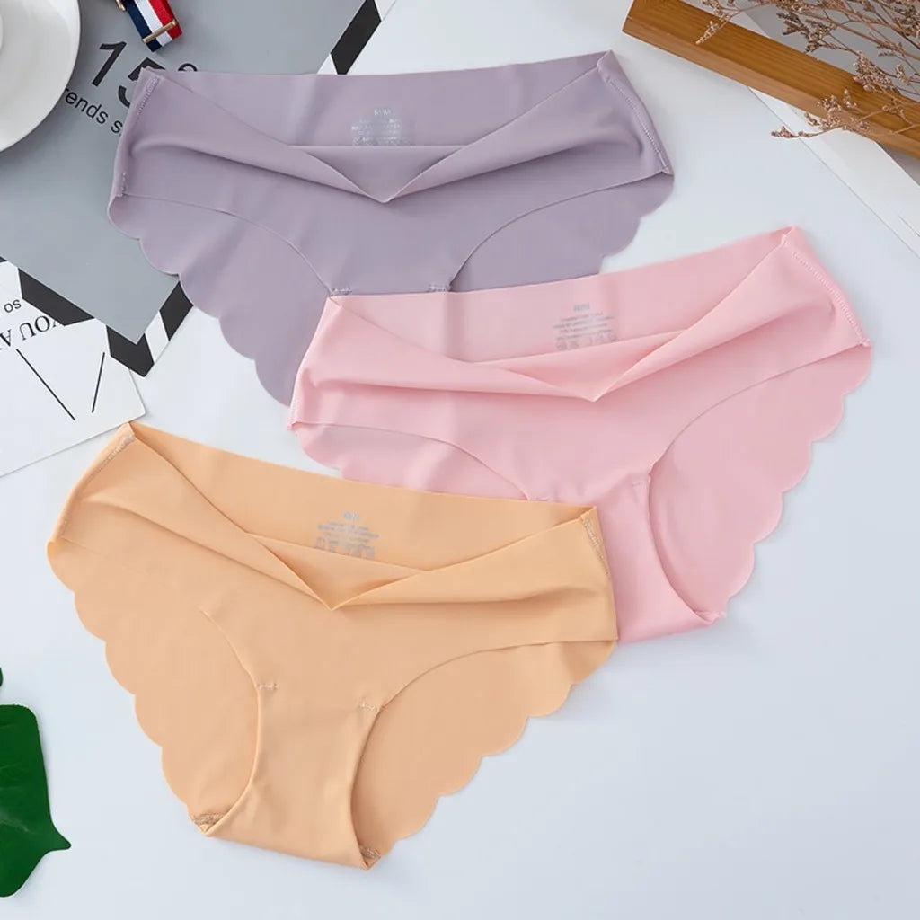 Damen Unterwäsche 2025 - ZXYOUPING Low Waist Seamless Ice Silk Antibacterial S-XXL