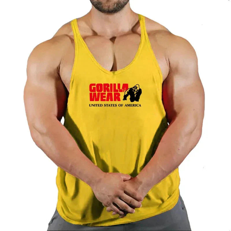 Men gym stringer tank – muscle workout vest for fitness