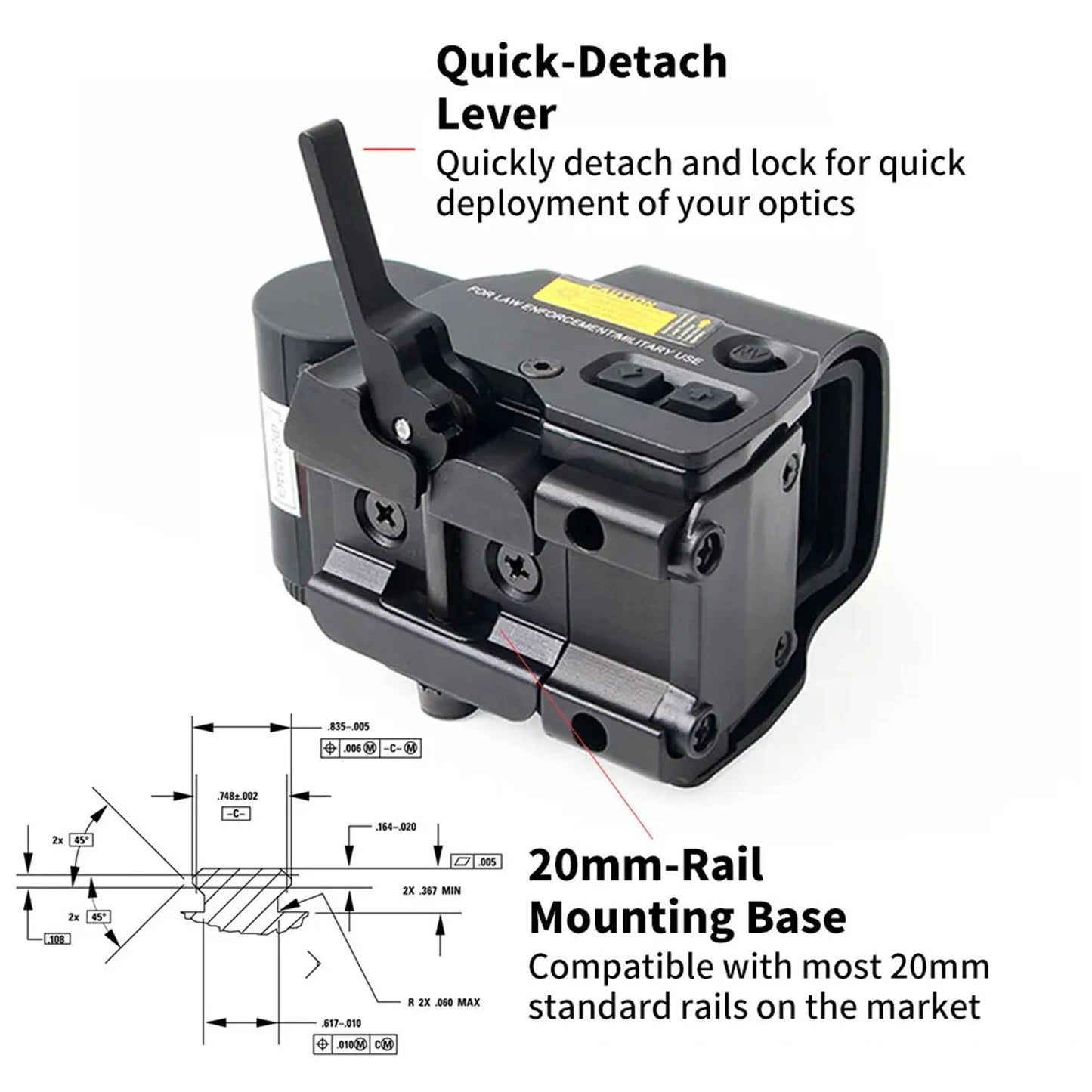 Bestsight 558+G33 Holografisch Reflexvisier - Rotpunkt 3XQD
