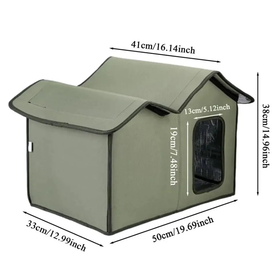 Outdoor Cat House Detachable Roof Design Pet Bed Waterproof Large Space Breathable Easy To Disassemble Cat and Dog Universal Bed
