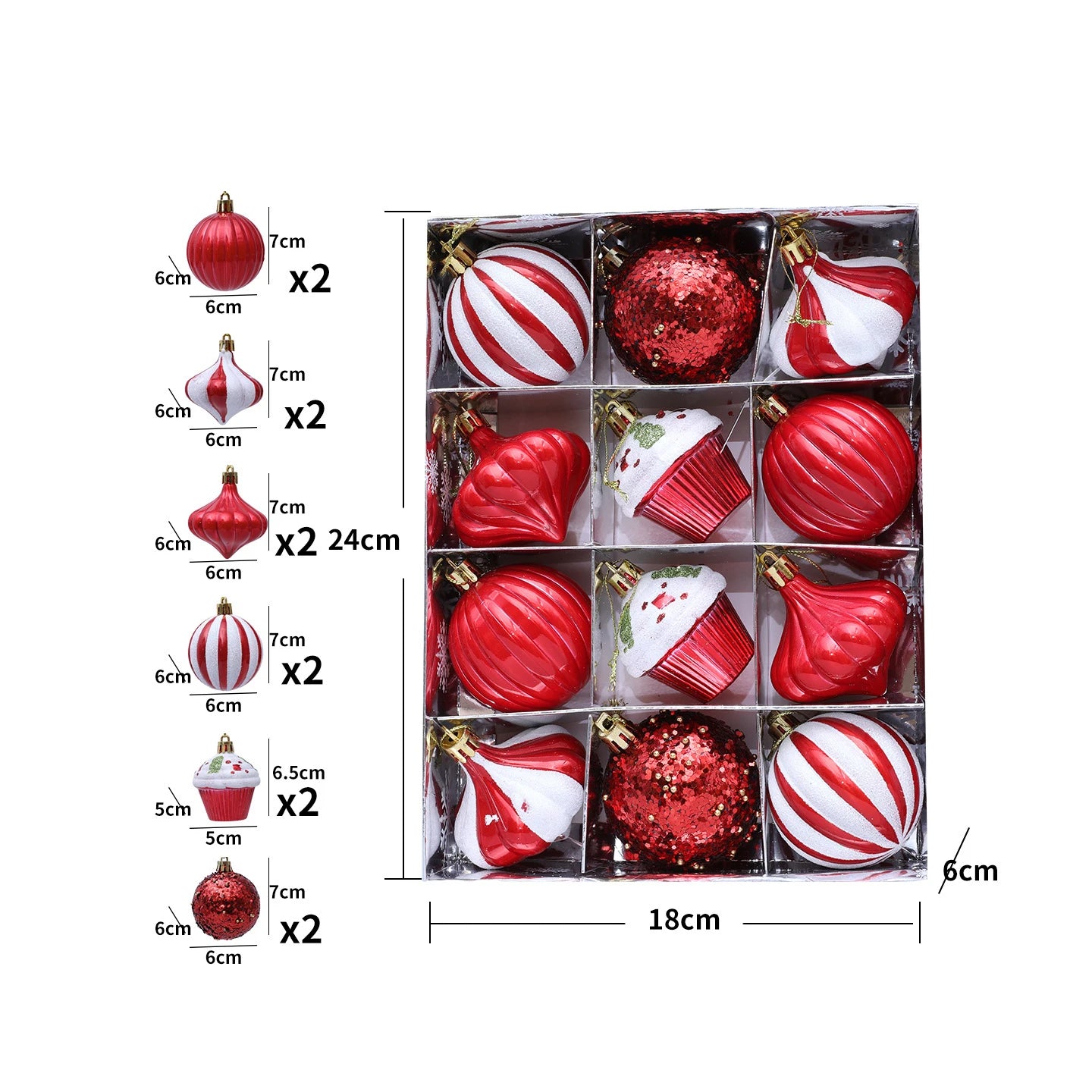 Electronic Farbige Schaumseidenkugeln Glitzernde - Ø6cm,13Stk Rot Grün