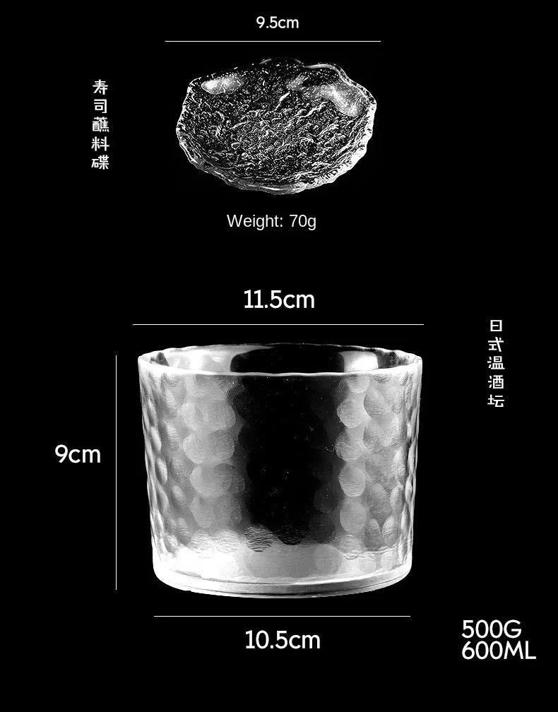 Japanese Sake Jug Set, Wine Glasses, Crystal Pot, Wine Tank Cup Set, Flagon Liquor Glass Dispenser, Creative Wine Cup, Gifts