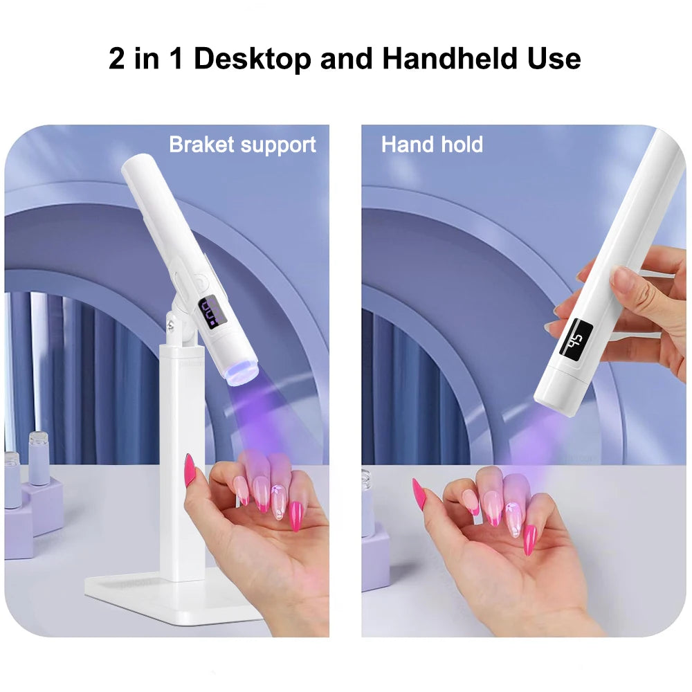 UV LED Nail Lamp Mini UV Nail Lamp for Manicure Mini Nail Dryer Stand Lamp Professional Ultraviolet Portable Nails Drying Light
