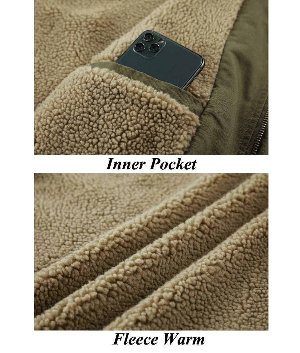 DIMUSICN Fleece Weste Warme Gepolsterte Stehkragen - Größe 6XL, Winddicht, Taschen