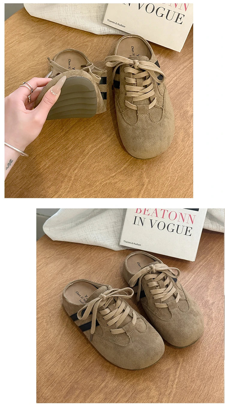 Casual Sneakers Woman Shoes Slippers Flats Platform Sandals Mules 2025 Brand Designer Lace Up Loafers Summer Women's Sneakers