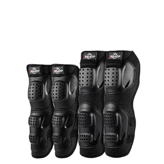 Motorrad Knie Pads und Ellbogen 2025 - Atmungsaktiv Racing Off-Road Outdoor Sports - Motociclista Schutz Knie Vier Stück Set