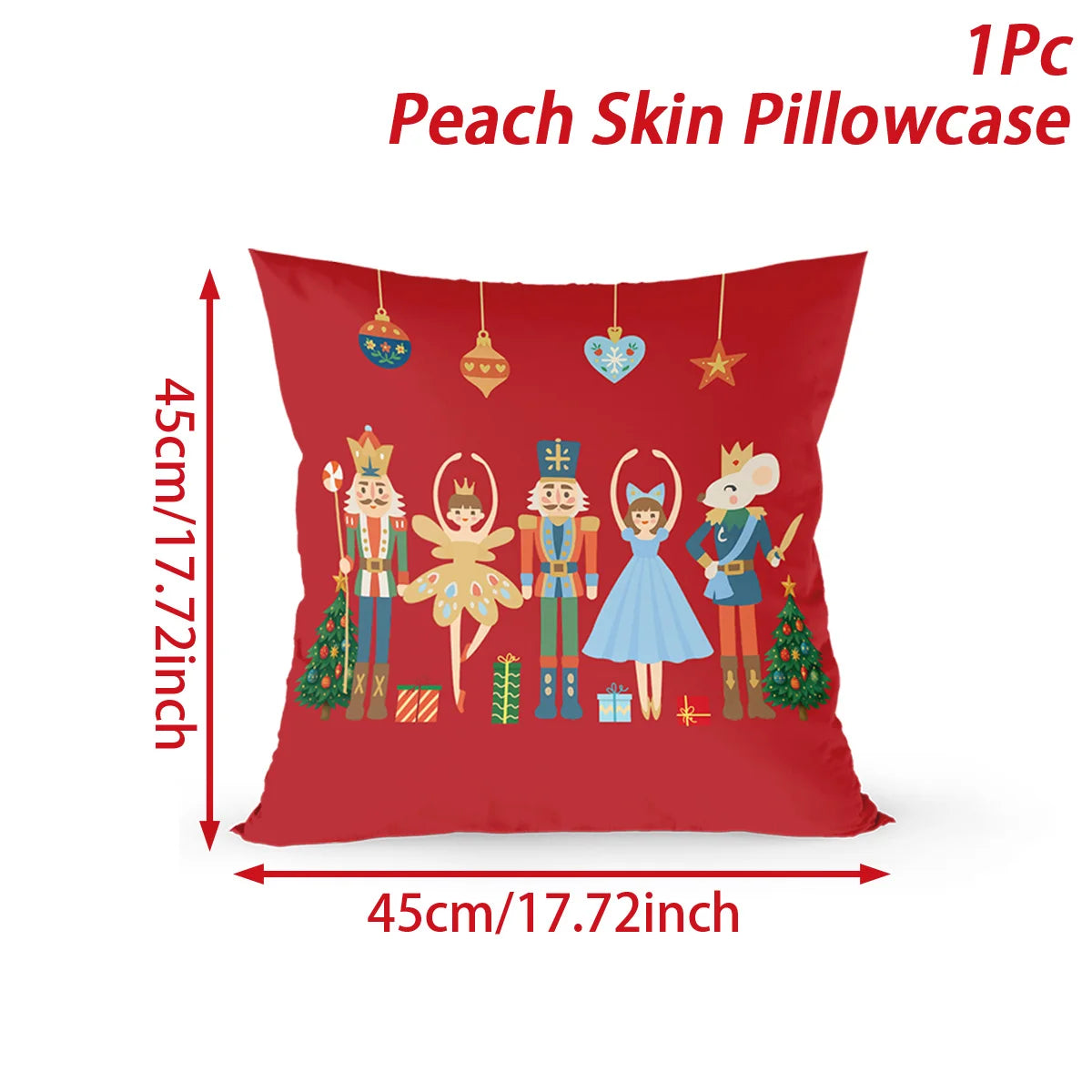 Christmas Nutcracker Pillow Cover Merry Christmas Decorations for Home 2025 Navidad Natal Xmas Sofa Pillowcase New Year 2026