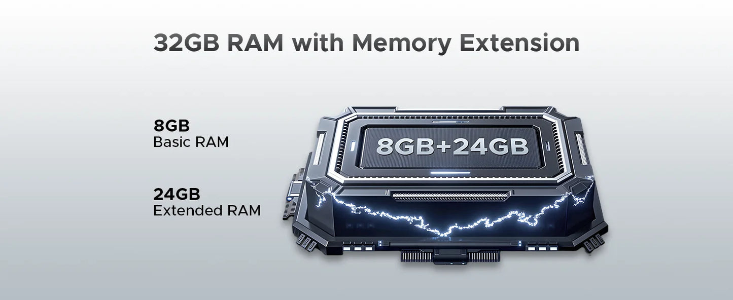 DOOGEE Note58 Pro Großes Display 6,75 Zoll - 6250mAh, 256GB Speicher