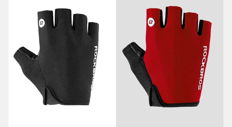 ROCKBROS Radfahren Fahrrad Handschuhe Halb Finger Stoßdämpfend Atmungsaktiv MTB Berg Fahrrad Sport Handschuhe Männer Frauen Radfahren Ausrüstung