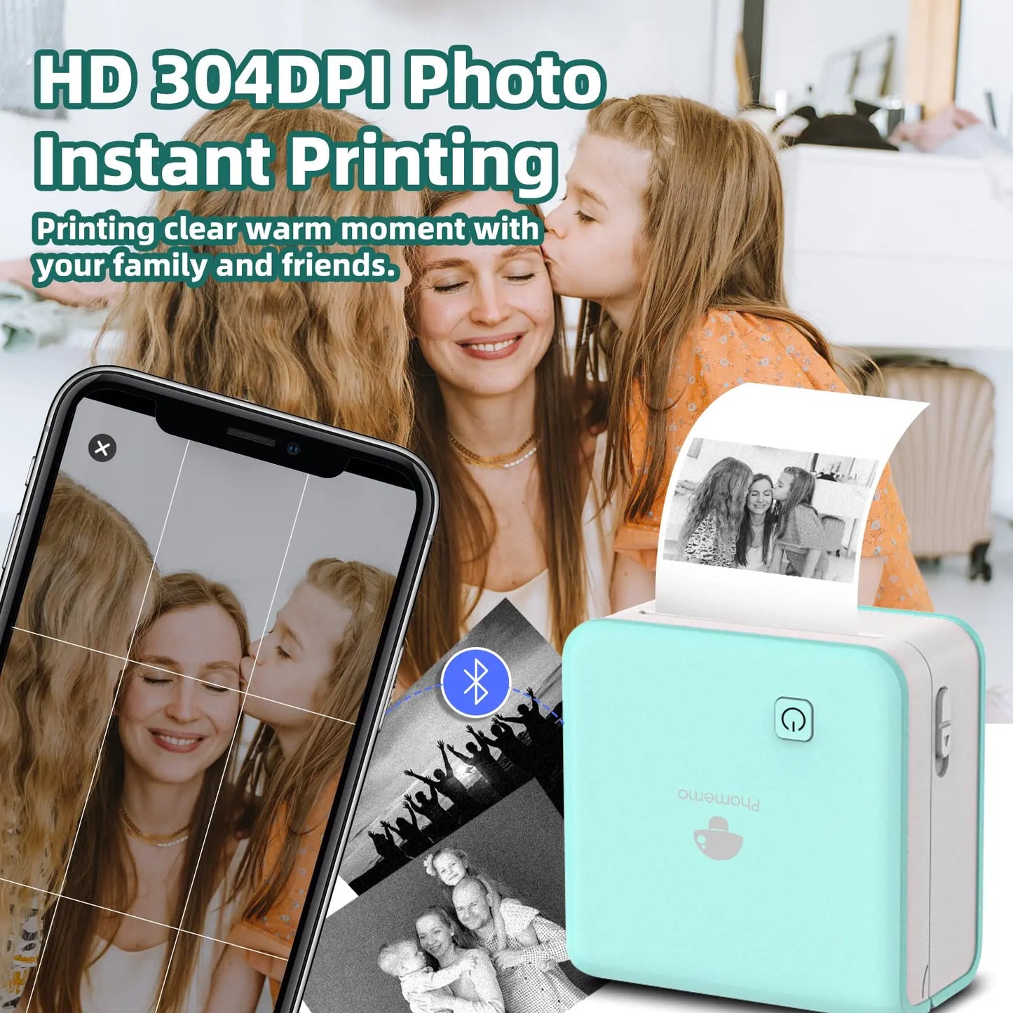 Premium Mini Bluetooth Drucker - 58mm Thermo Akku2000