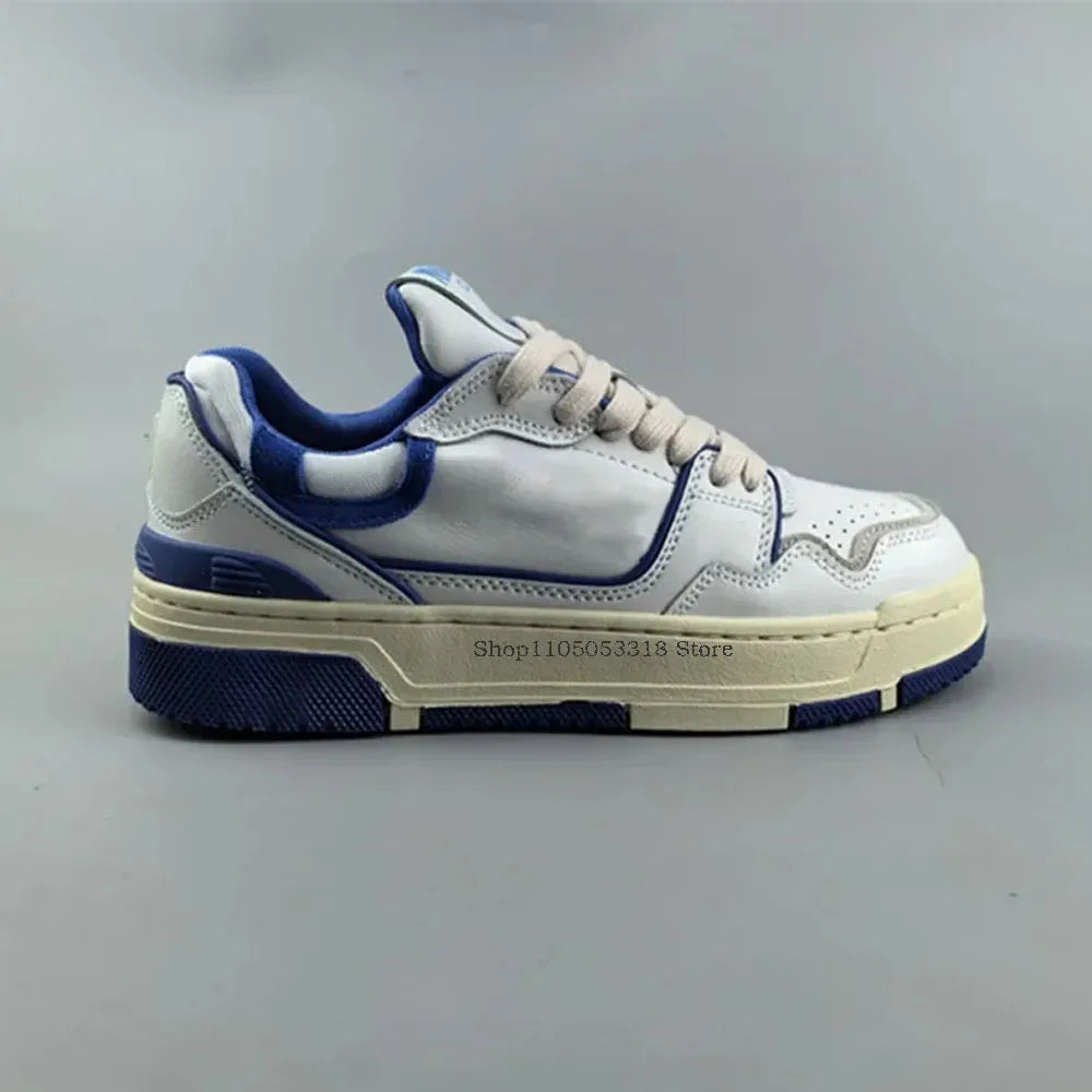 DUTRIEUX High Version Retro Sneaker - Unisex Weiß Dicke Sohle Ca. 3 Cm EU 36-45 EVA-Einlegesohle