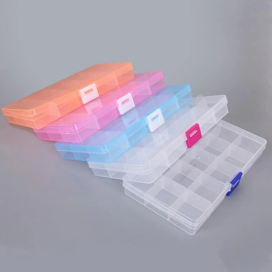 Plastik Schmuck Boxen Plastik Werkzeug Box Verstellbar Handwerk Organizer Lagerung Perlen Armband Schmuck Boxen Verpackung Großhandel