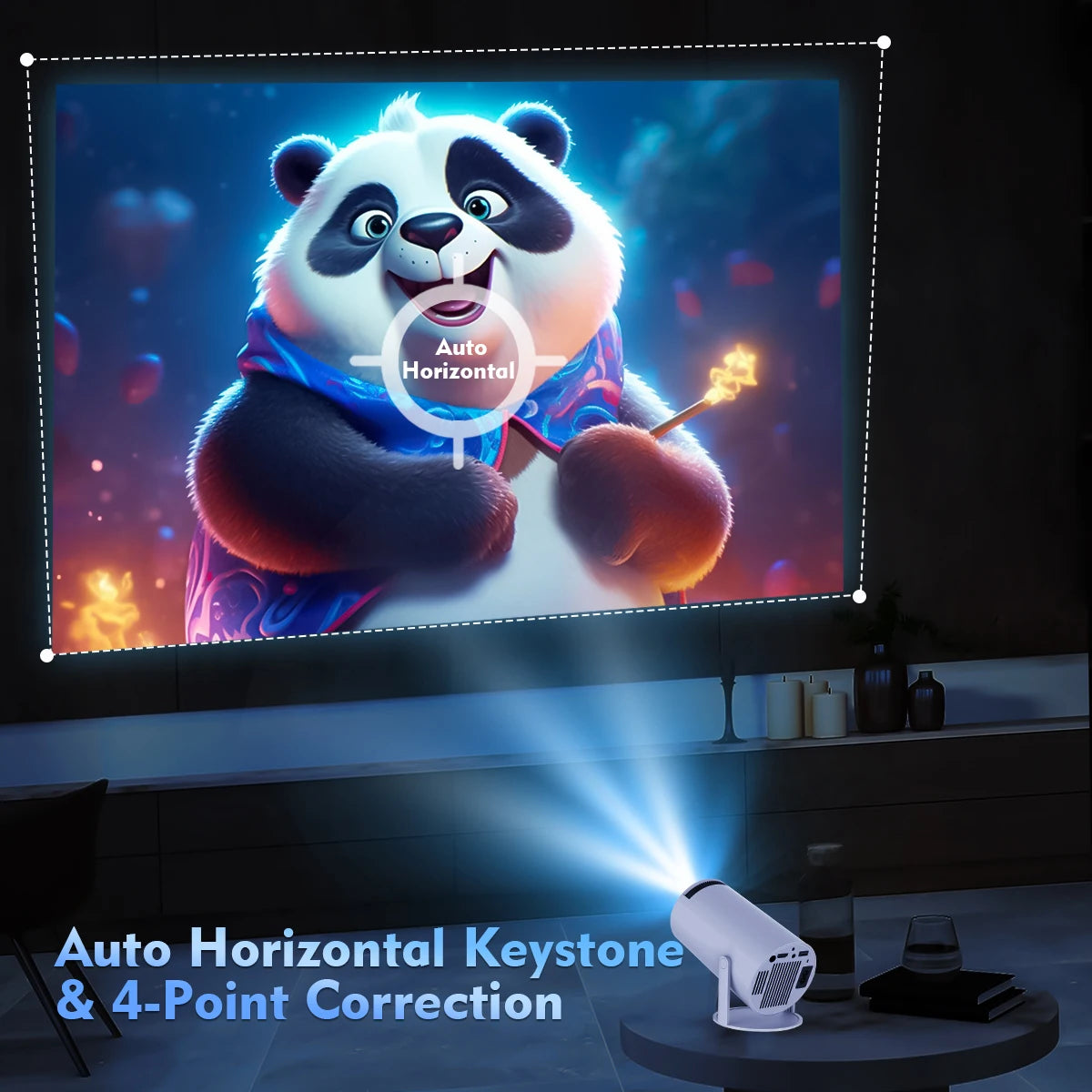 Magcubic Projector Android 11 4K 1280*720P HY300 Pro + Dual Wifi 260ANSI 180°flexible BT5.0 Cinema Outdoor Portable Projector