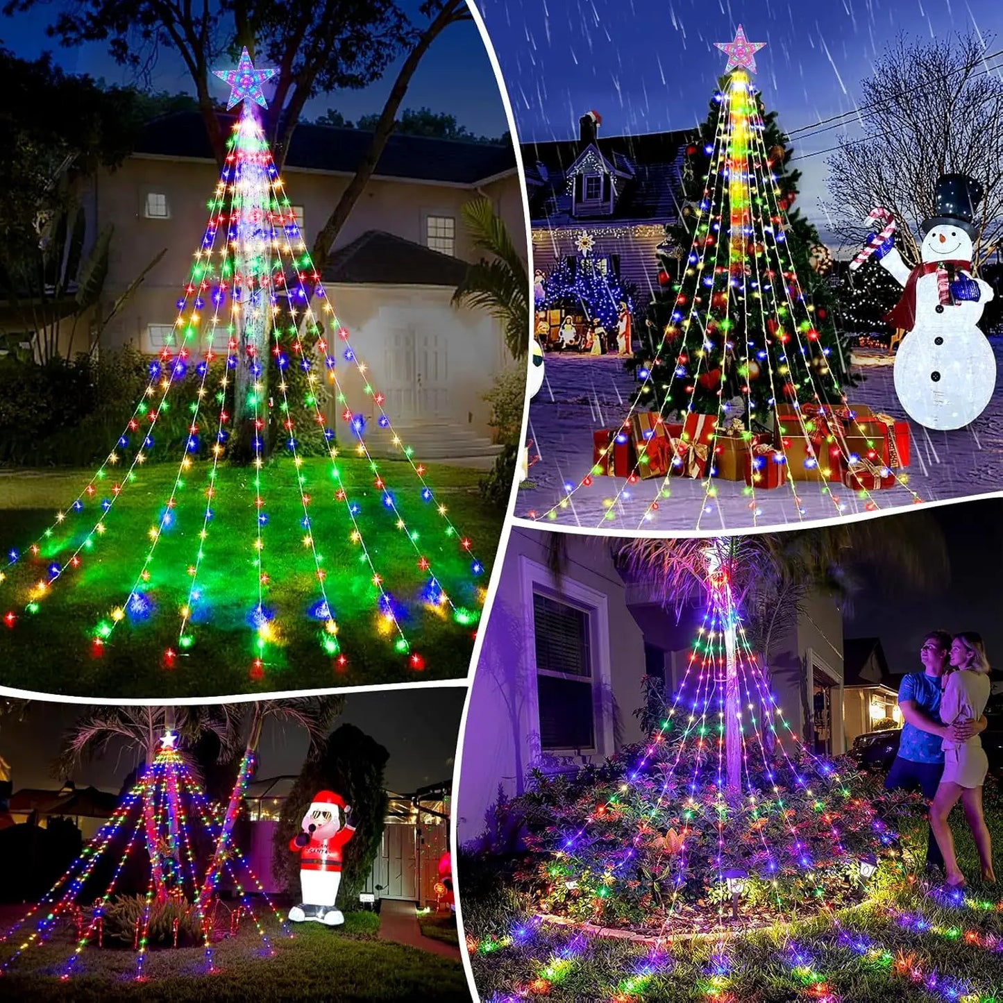 SKYSHADOW Wasserfall-Lichter 198 LEDs - USB 2 m Wasserdicht 8 Modi