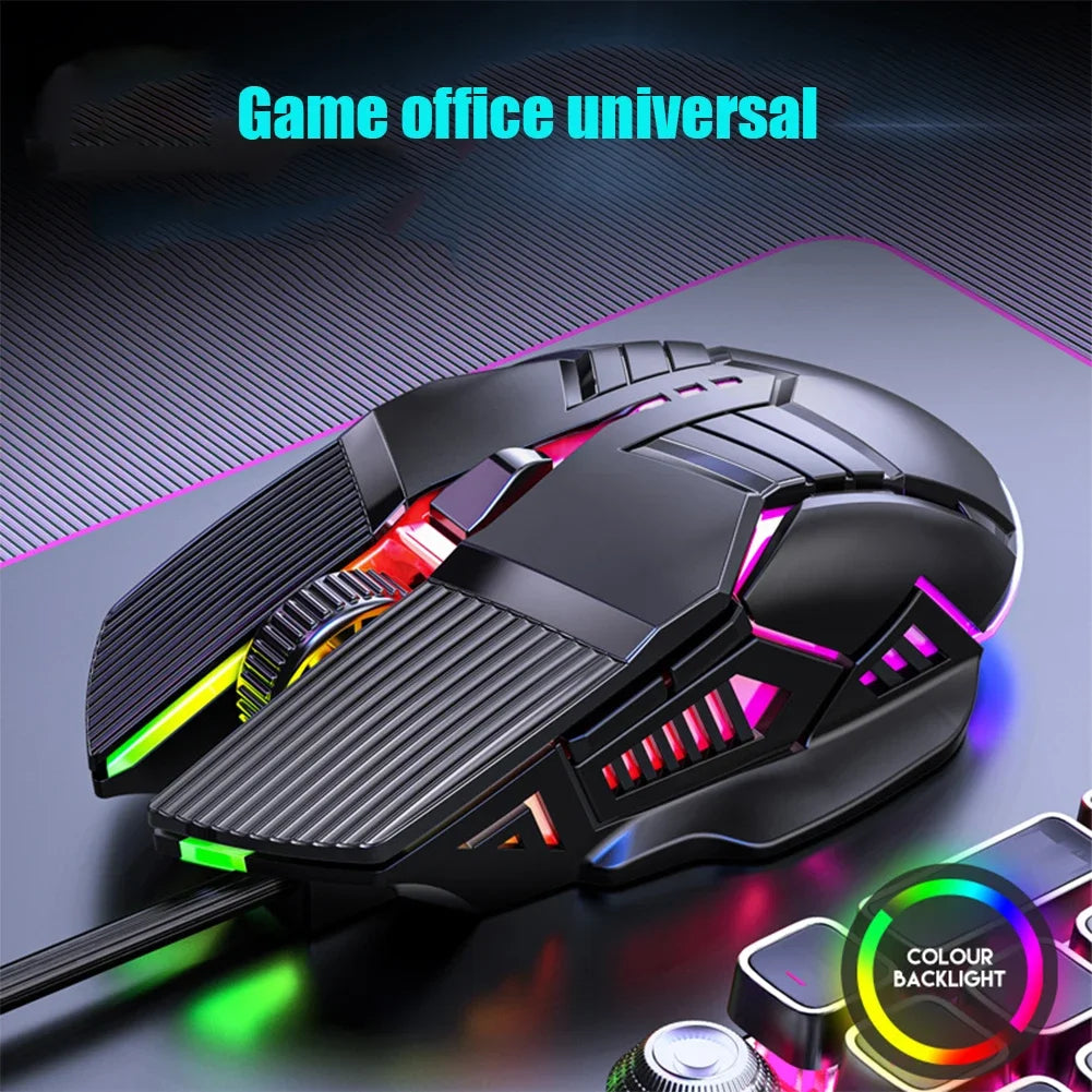 Fanmuran Gaming-Maus Ergonomisch - 3200 DPI, 6 Tasten, RGB