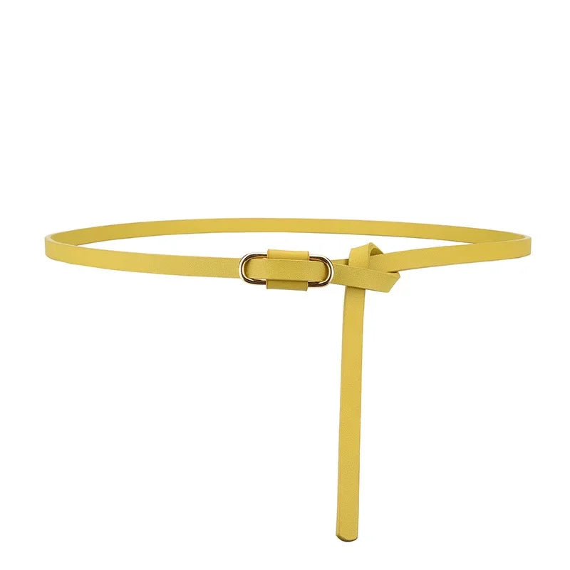 Metal Buckle Thin Stretchy Waist Belt Striped Elastic Waistband Elegant Women Girdle Female Belt Fashion Apparel Accessories New