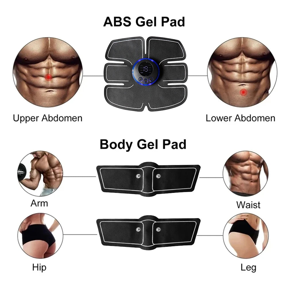 Plasturi fitness 2025: Raiuleko Plasturi pentru antrenament abdominal, braț, ABS și șold - Stimulator muscular abdominal EMS, instrument de exerciții, colecție de masaj pentru slăbire corporală