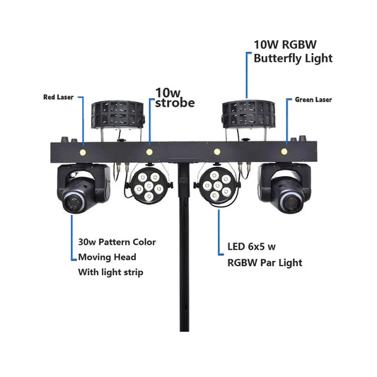 REIZ Standleuchte RGBW 4in1 Par - 300 W, 540°H, 270°V by Golden Bridge Store