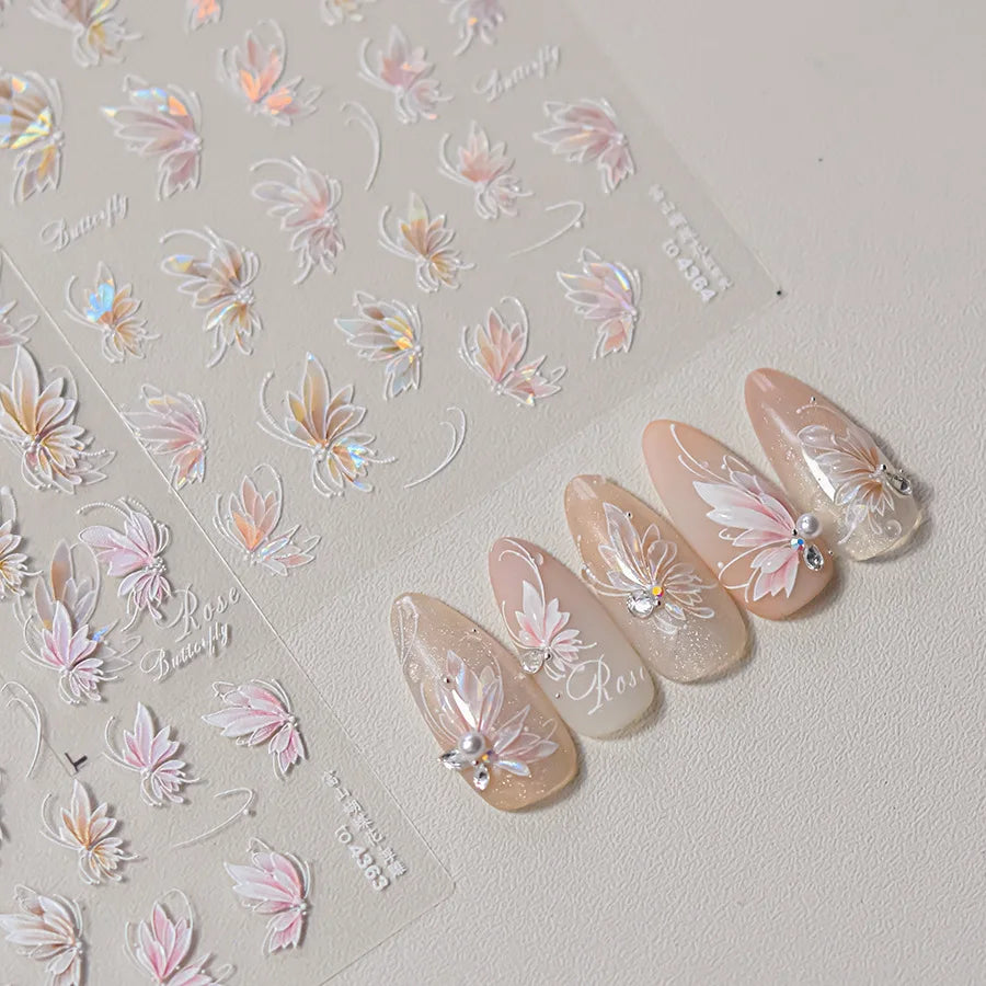 RhstoeChoice 5D Schmetterling Nagelsticker - PET 10.3x8cm1St
