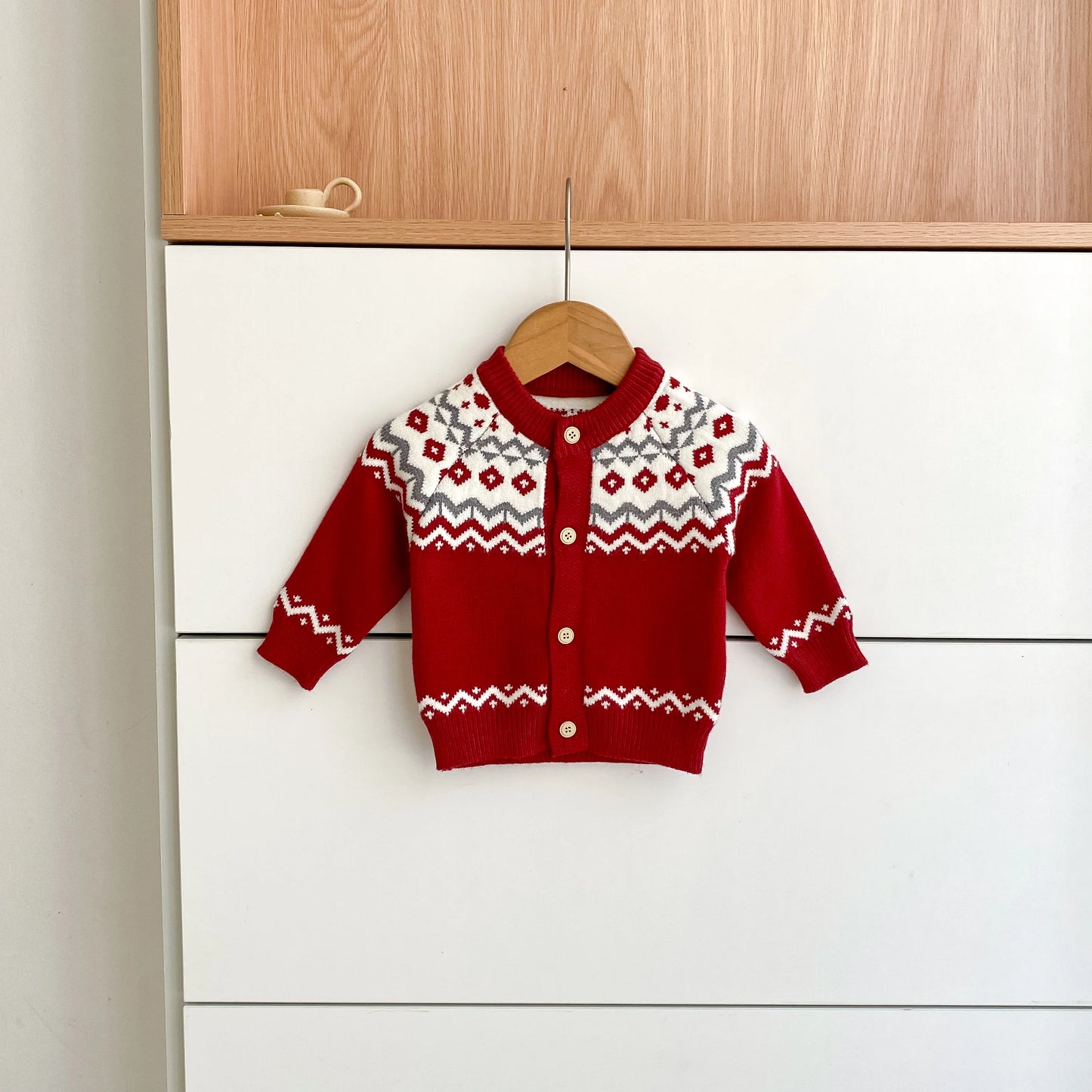 YSUBESTCN Kinder Strickjacke - Warmes Strickoberteil Für Kleinkinder, Größe 0-2 Jahre, Material Wolle, Verschluss Knopf
