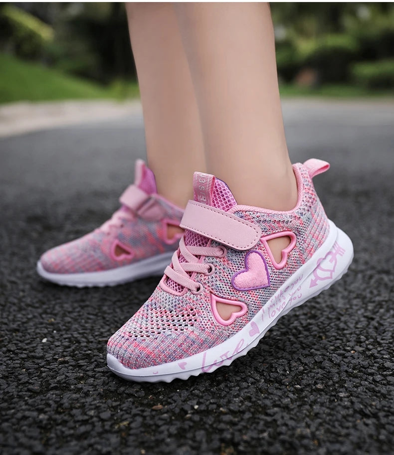 Mädchen Casual Schuhe 2025 - Leicht Mesh Sneakers Kinder Sommer - Frühling Herbst Tenis Süß Sport Cartoon Weiblich Laufen Socken Schuhe