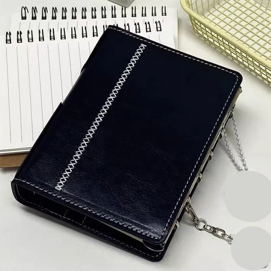 Leather Portable Pocket Booklets Black/Brown A7 Pu Notebooks With 40sheets Blank Pages For Kids' Daily Plans Back To School Gift