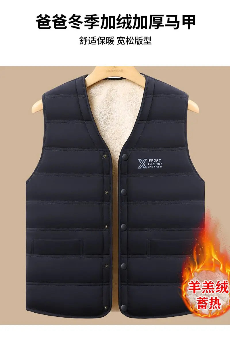 Winter Männer Warme Weste - Futter Polyester, Vlies, L