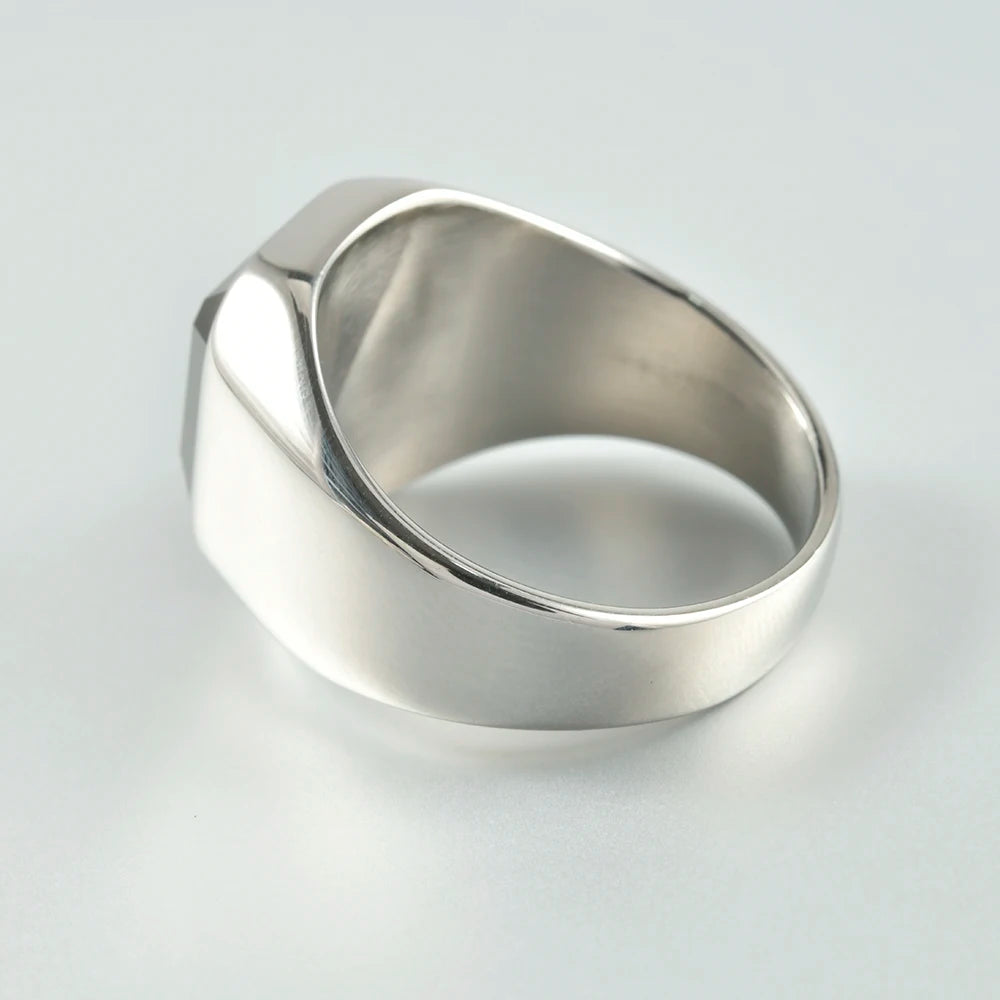 tajam BR231213 Glänzender Punk Ring - 316L Edelstahl 8mm