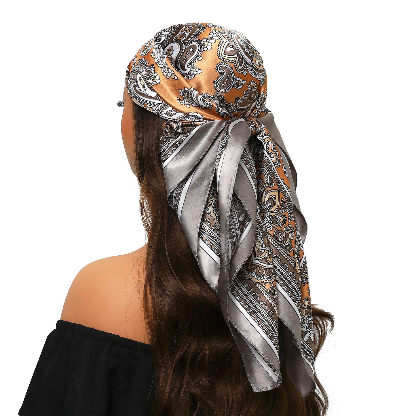 Kopf Foulard Seidenglanz - 90x90 cm Polyester weich
