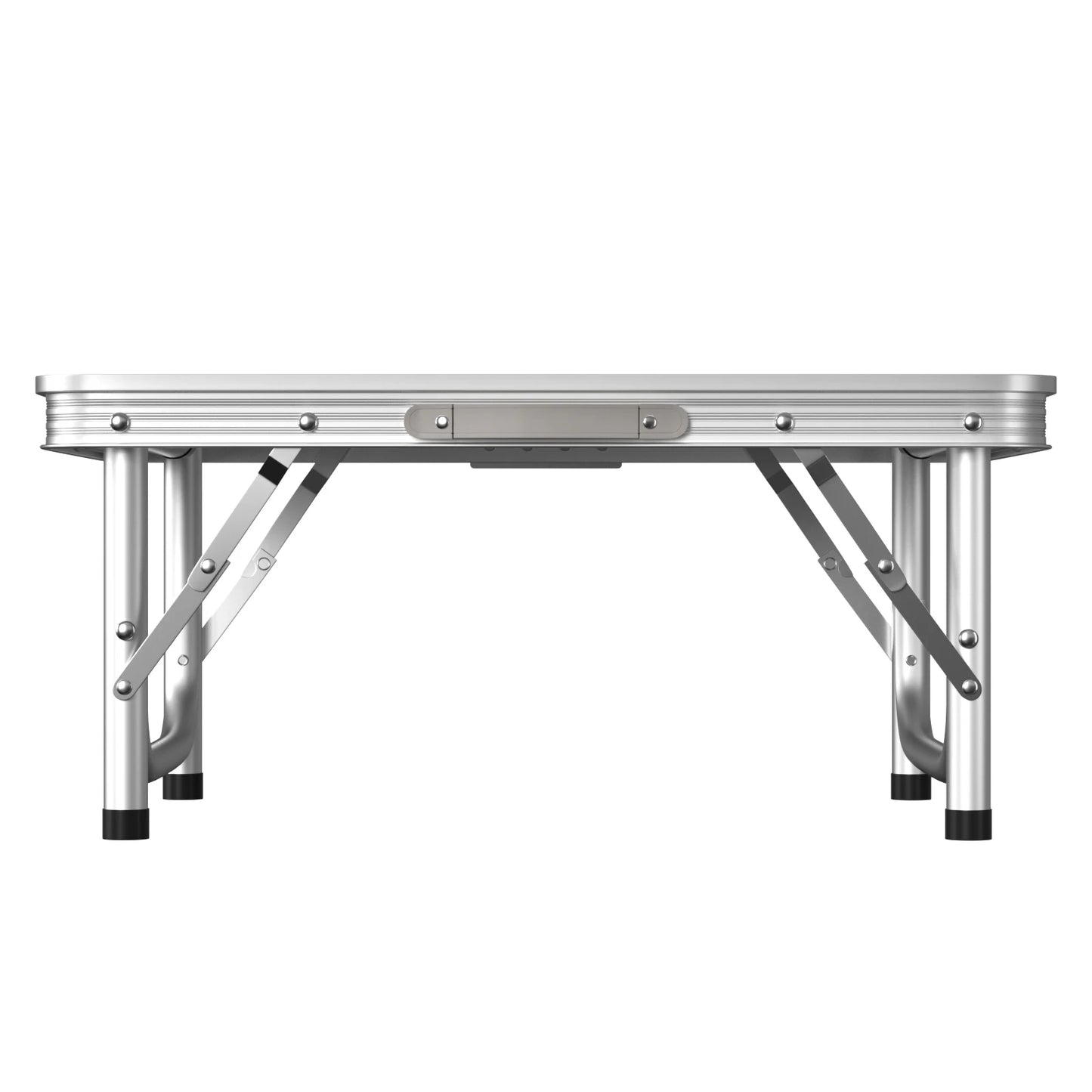 Klappbarer Campingtisch Outdoor Indoor Garten Balkon Markt Küche Arbeitstisch Verstellbar Weiß Tragbarer Picknicktisch 60x45 cm