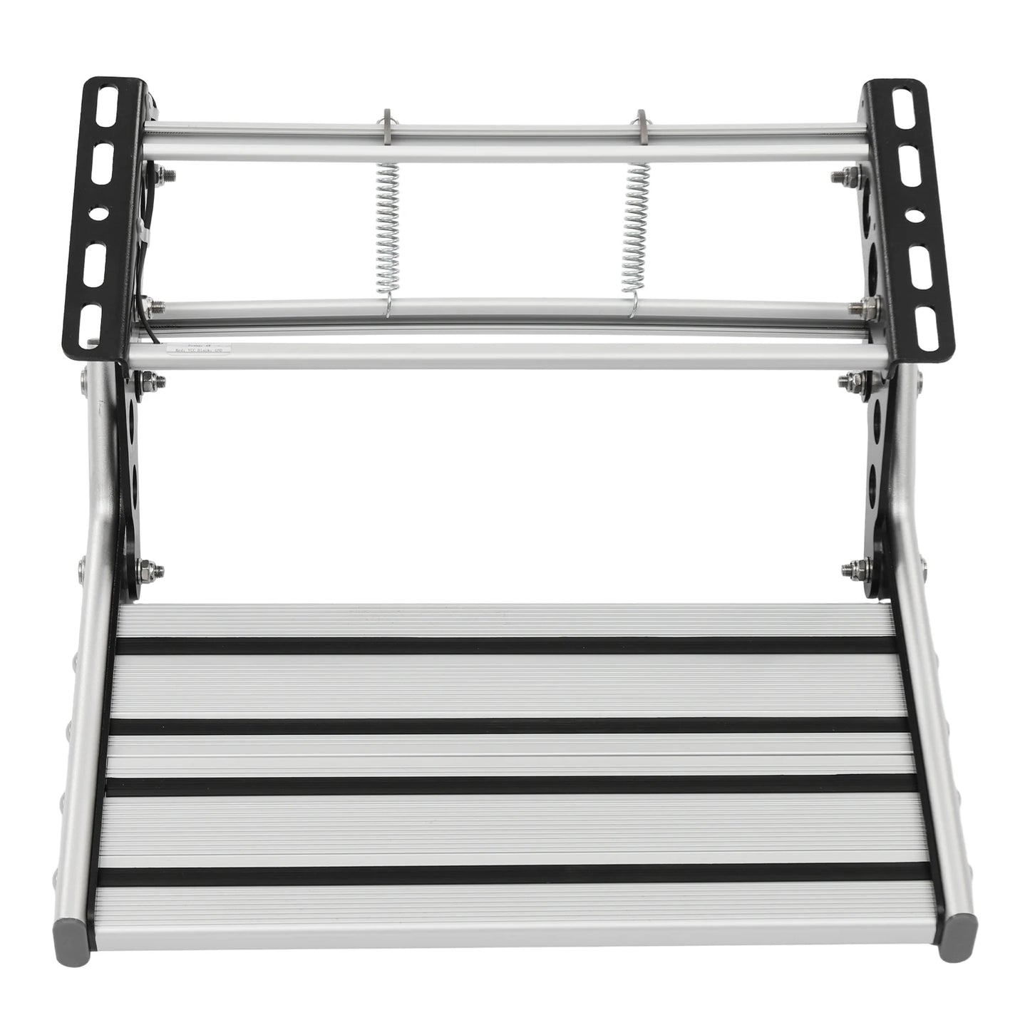 Bymaocar Manual Rv Step with 12v LED Light Aluminum Manual Folding Rv Step Rv Camper Step